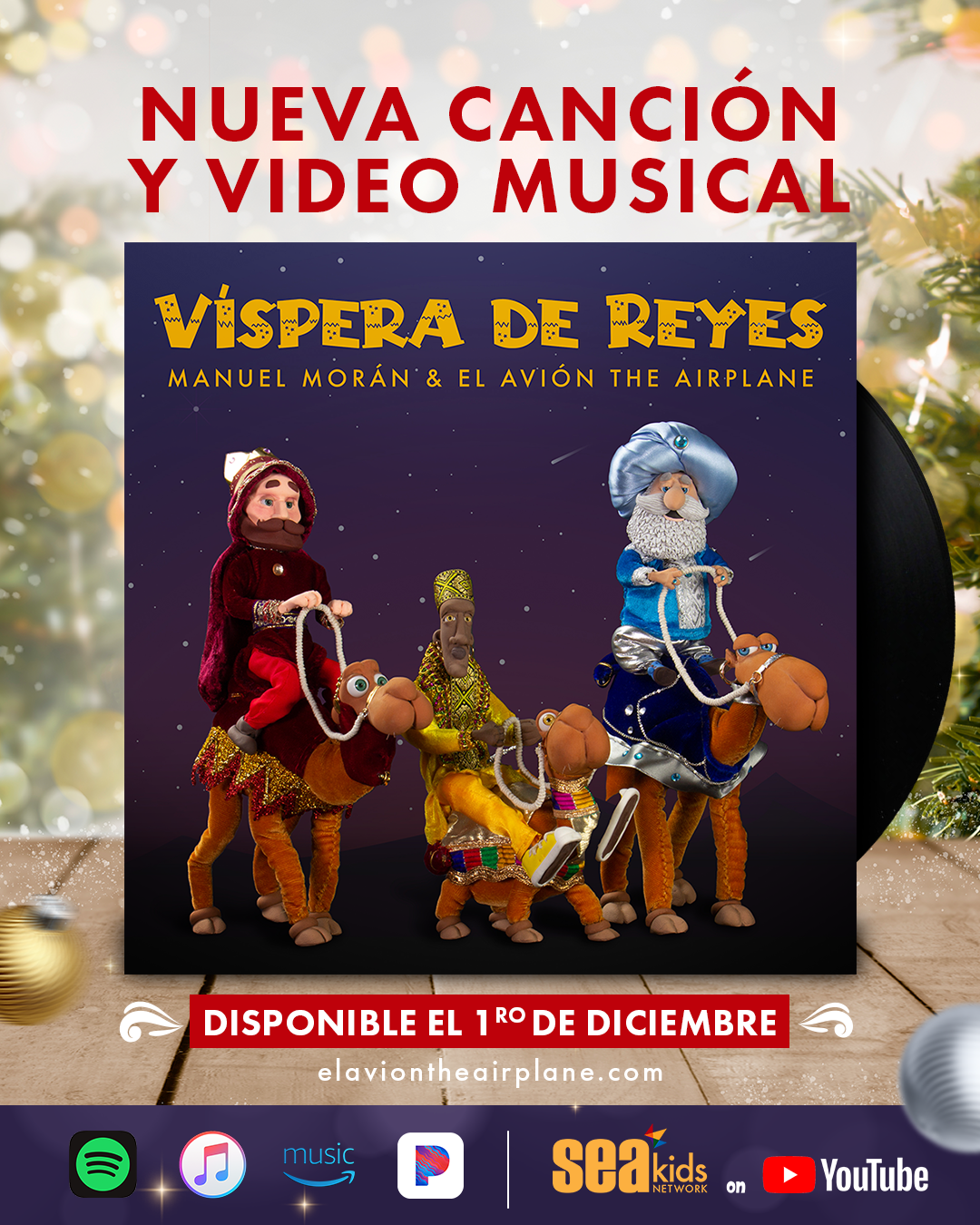 Ya está disponible “Víspera de Reyes”, la nueva canción de temporada de fin de año de Manuel A. Morán & El Avión The Airplane